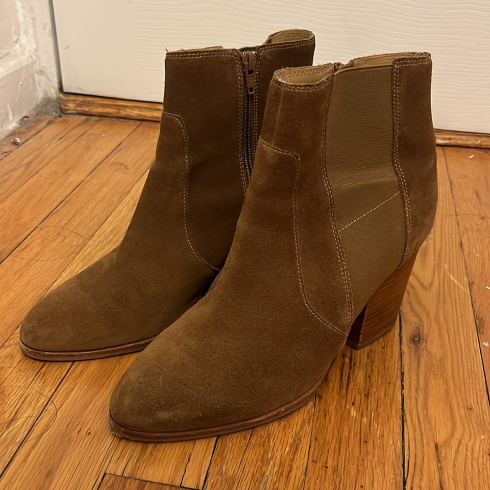Soludos, Emma Bootie, Chestnut Suede, Size 10